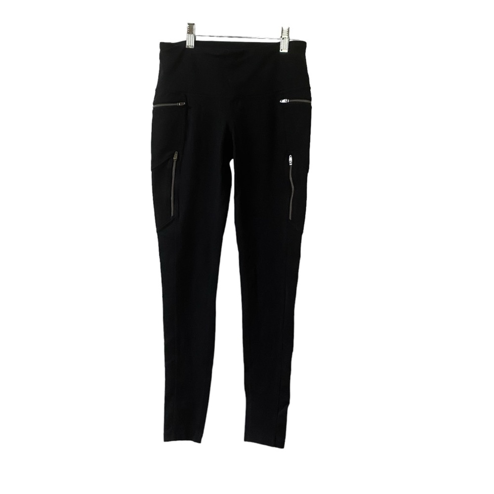 Athleta Black Sly Drifter Zippered Pocket Full Length Activewear Leggings XS